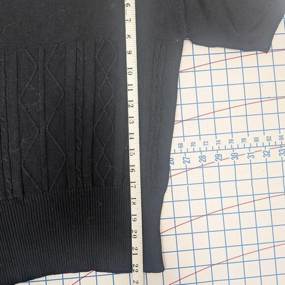 Vintage Evan-Picone 100% Silk Ribbed Mock-Turtleneck, Size L - Picture 6 of 8